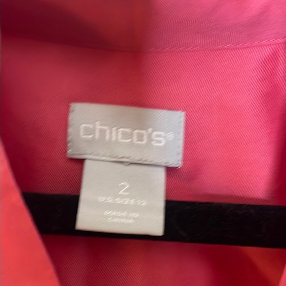 Chico's Rose Pink V-Neck Bell Sleeve Blouse - Picture 2 of 4